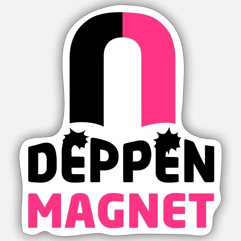Deppenmagnet Sticker Größe S (10 x 10 cm)