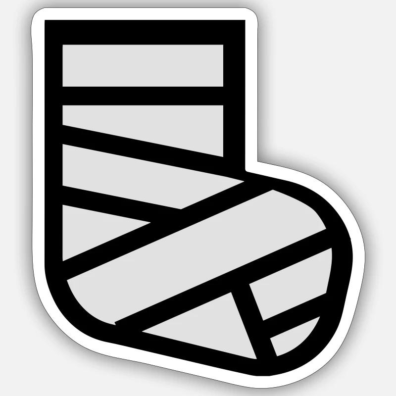 Beinbruch - Sticker size S (10 x 10 cm) - white matte