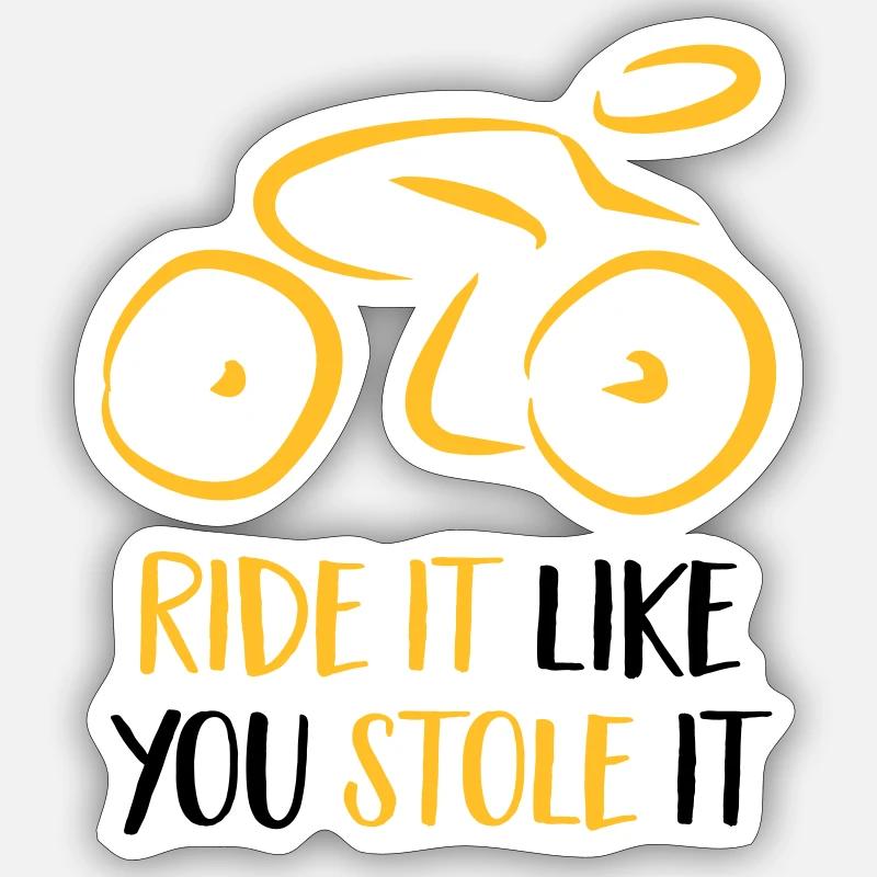 Fahrrad - Sticker size S (10 x 10 cm) - white matte