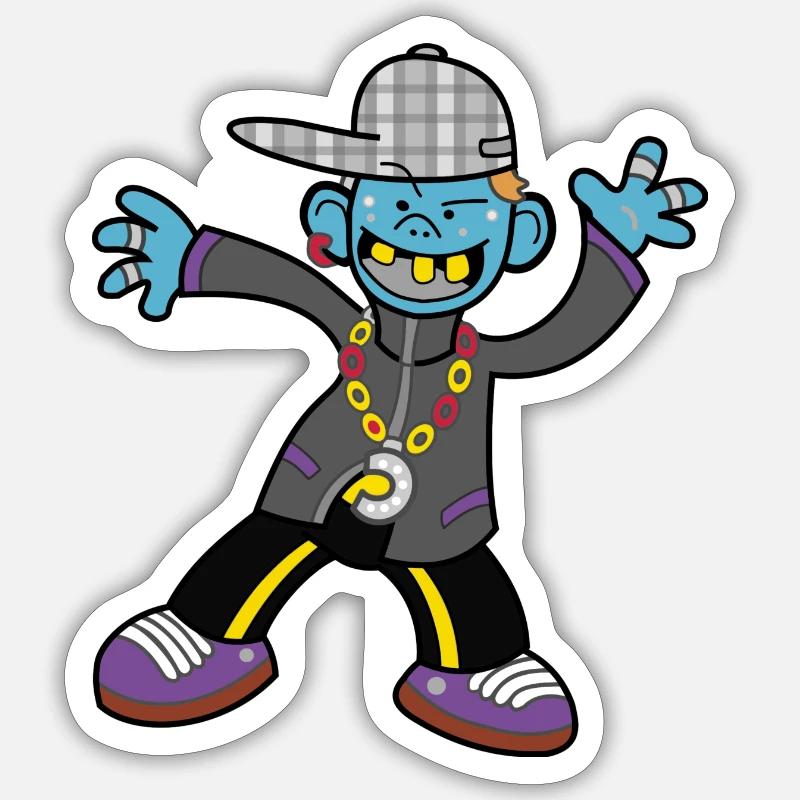 Lustiger Junge - Sticker Größe S (10 x 10 cm) - Mattweiß