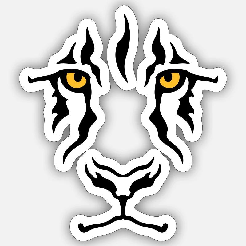 Le regard du lion Sticker taille S (10 x 10 cm)