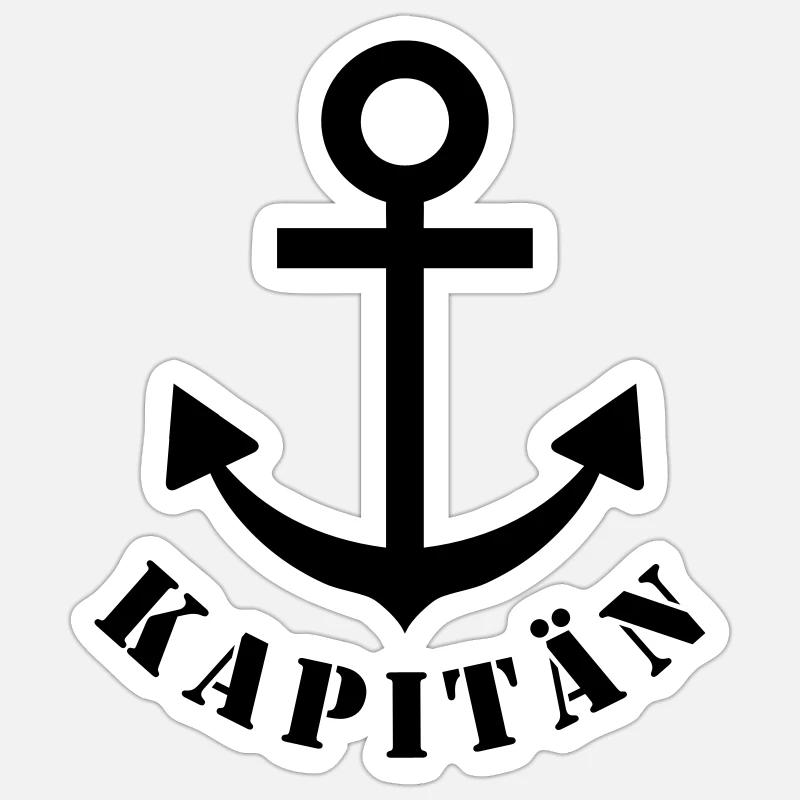 Boot Schiff Kapitän Mannschaft Team - Sticker Größe S (10 x 10 cm) - Mattweiß