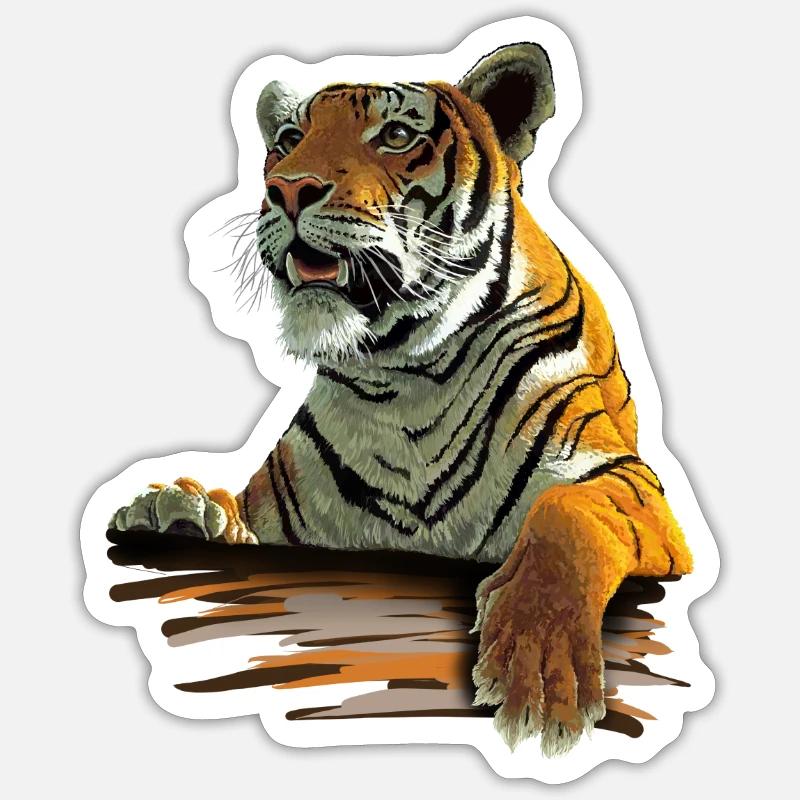 Tiger Sticker size S (10 x 10 cm)