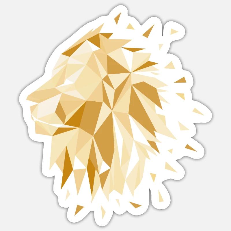 Löwe - Sticker Größe S (10 x 10 cm) - Mattweiß