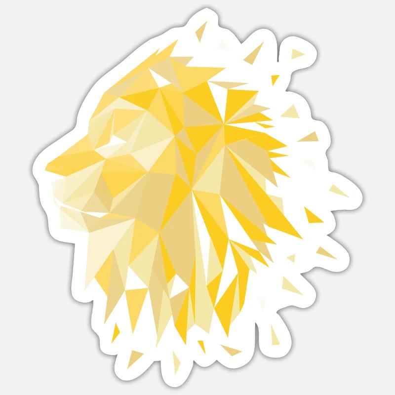 Löwe - Sticker Größe S (10 x 10 cm) - Mattweiß