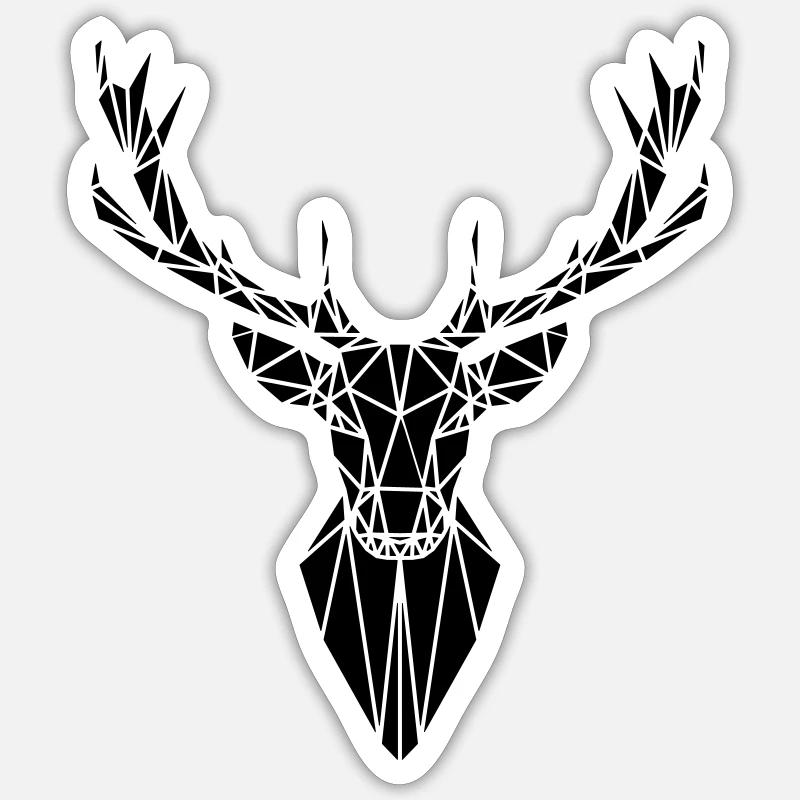 Hirsch Sticker size S (10 x 10 cm)