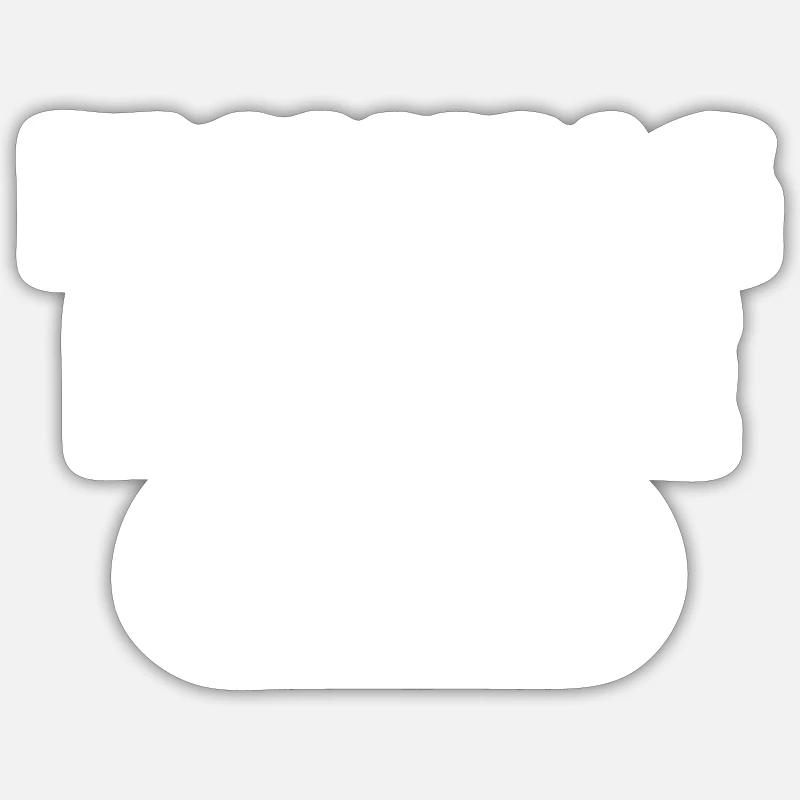 MODE sur la pêche PÊCHE - Sticker taille S (10 x 10 cm) - blanc mat