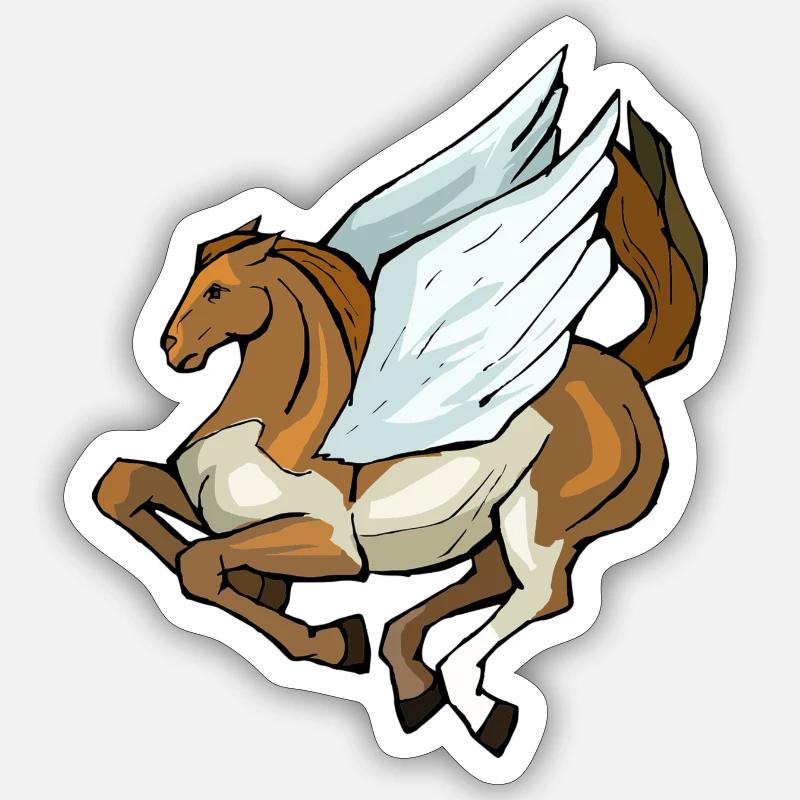 Pegasus - Sticker size S (10 x 10 cm) - white matte