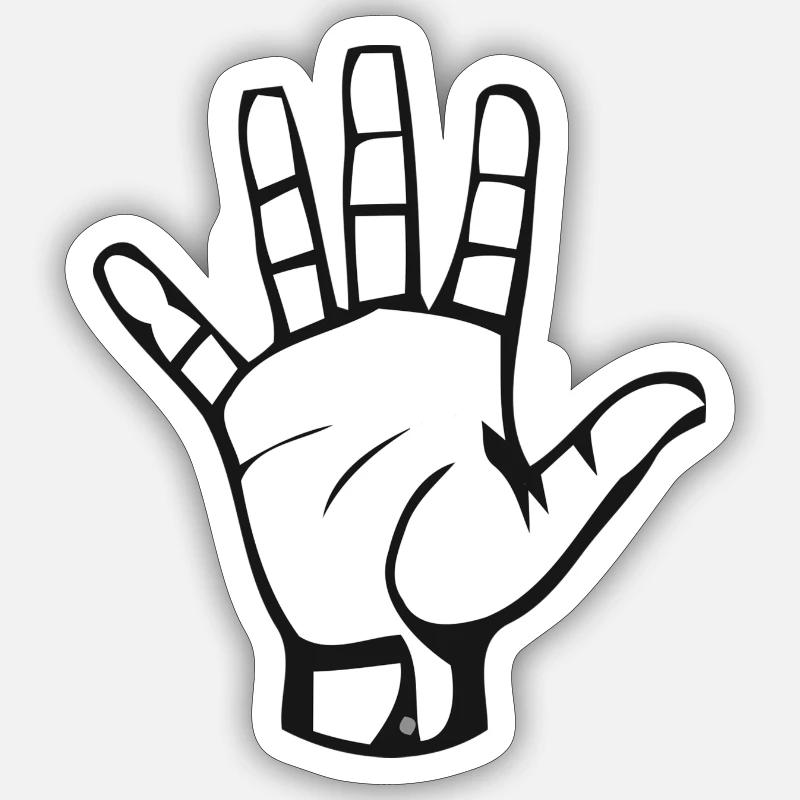 hand Sticker size S (10 x 10 cm)