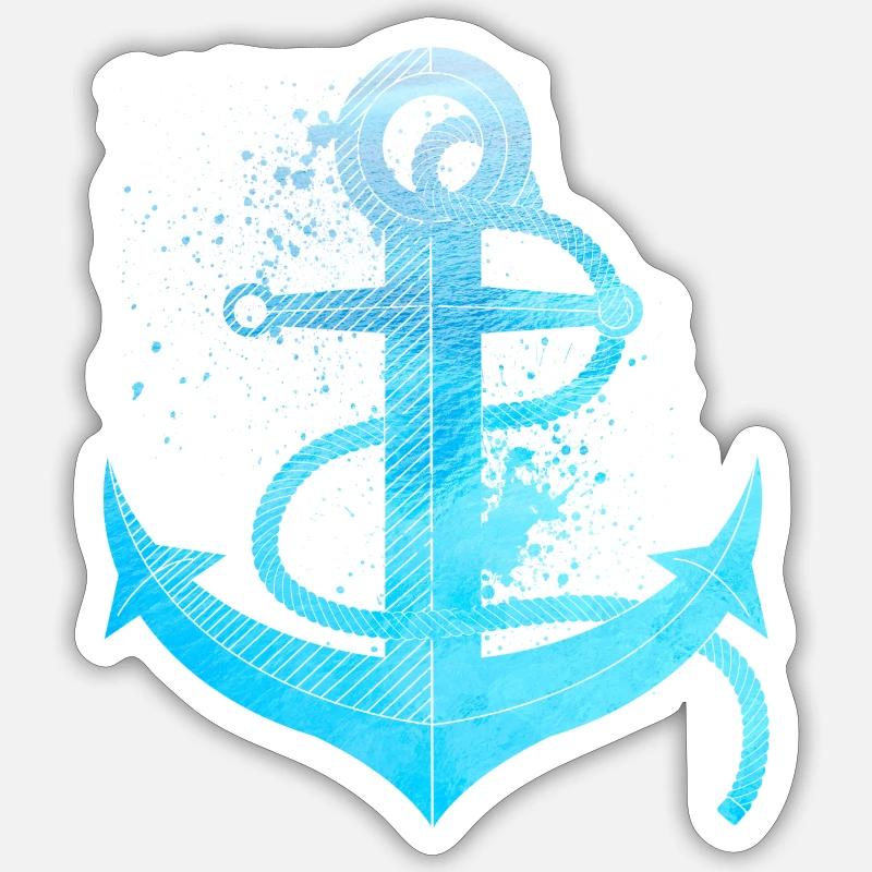anchor - Sticker size S (10 x 10 cm) - white matte
