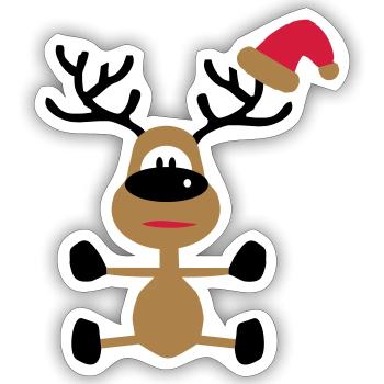 Weihnachten - Sticker Größe S (10 x 10 cm) - Mattweiß - Vorne