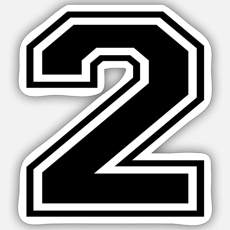 2 - Sticker Größe S (10 x 10 cm) - Mattweiß