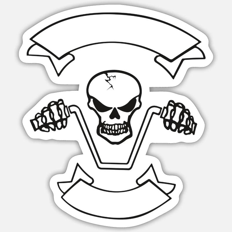 Biker from Hell - Sticker size S (10 x 10 cm) - white matte