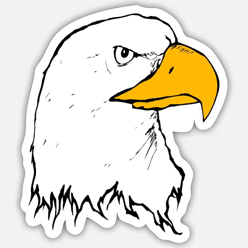 eagle eagle buzzard falcon habicht hawk falcon17 Sticker size S (10 x 10 cm)
