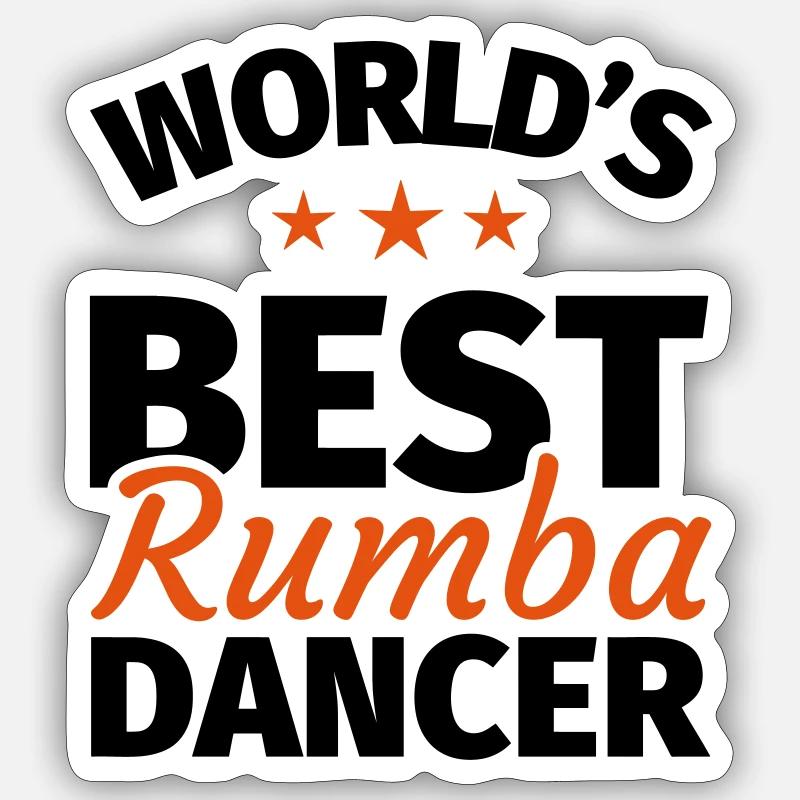 Rumba - Sticker taille S (10 x 10 cm) - blanc mat