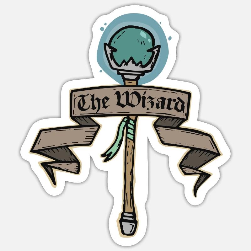 The Wizard Sticker size S (10 x 10 cm)