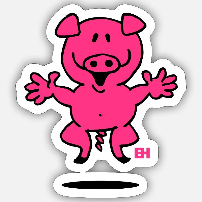 Ferkel Sticker Größe S (10 x 10 cm)