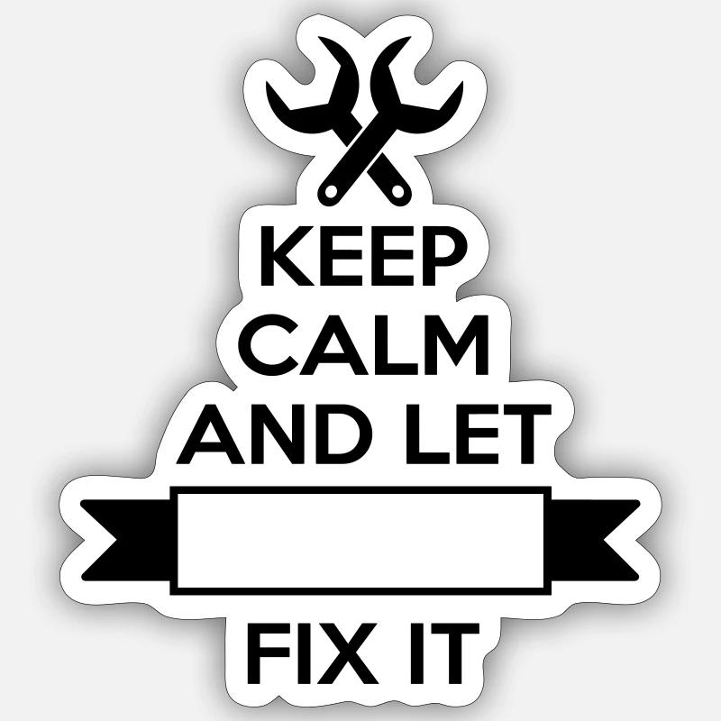 mechanic - Sticker size S (10 x 10 cm) - white matte