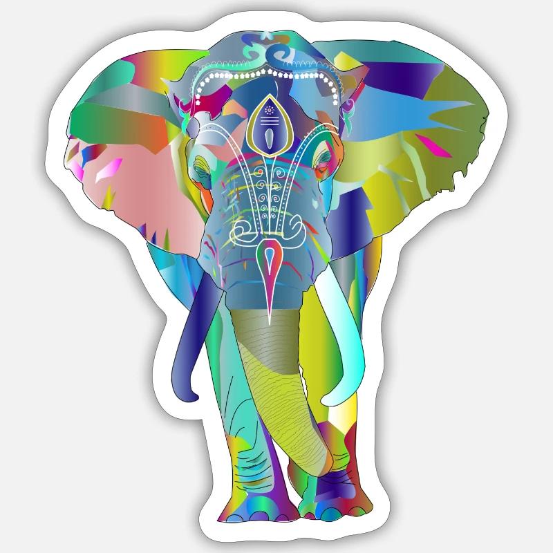 Elefant Sticker Größe S (10 x 10 cm)