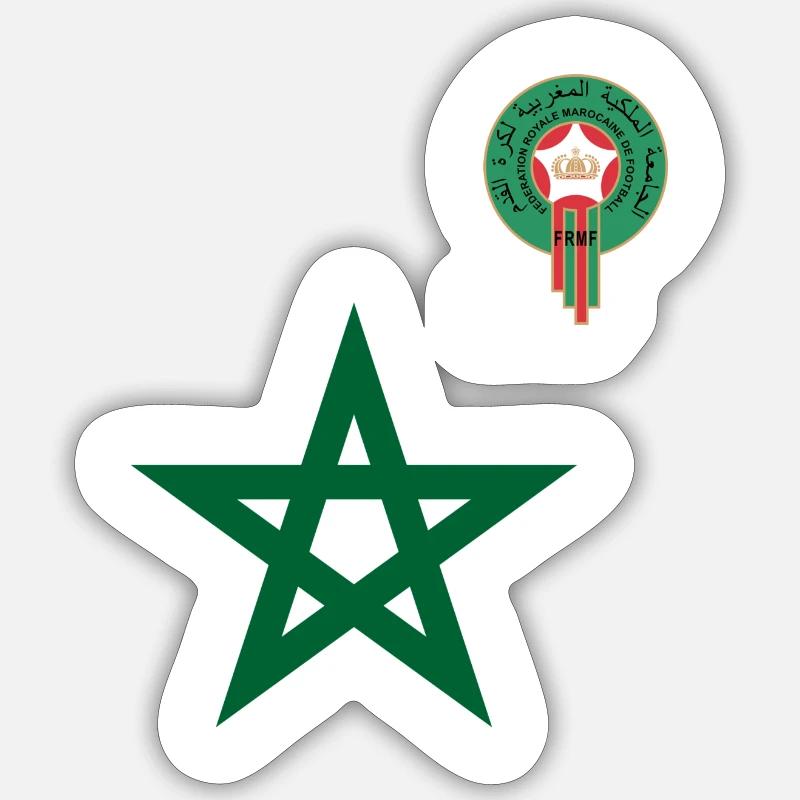 Maroc - Sticker taille S (10 x 10 cm) - blanc mat