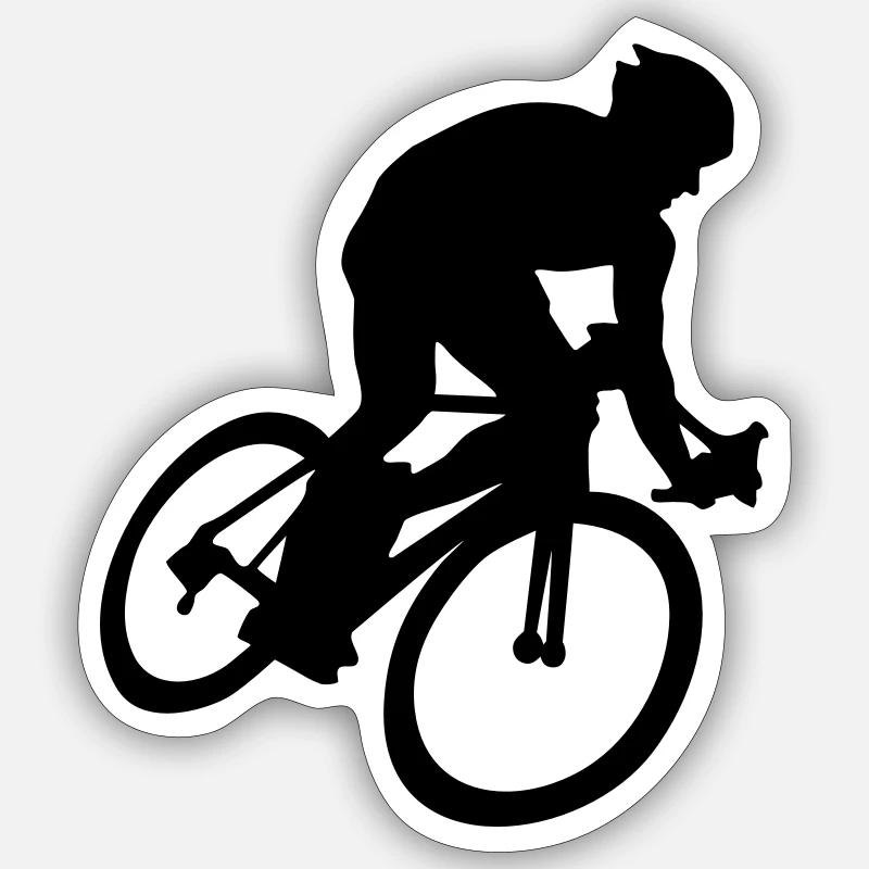 Biker, Cycling, Cyclist Sticker size S (10 x 10 cm)
