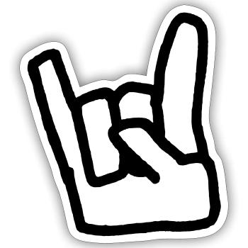 French fork - Sticker size S (10 x 10 cm) - white matte - Front