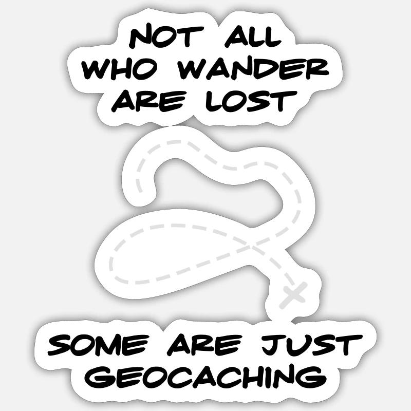 Geocaching - Sticker Größe S (10 x 10 cm) - Mattweiß