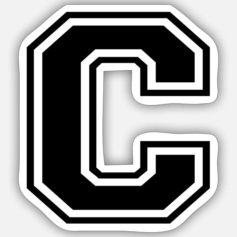 c - Sticker Größe S (10 x 10 cm) - Mattweiß