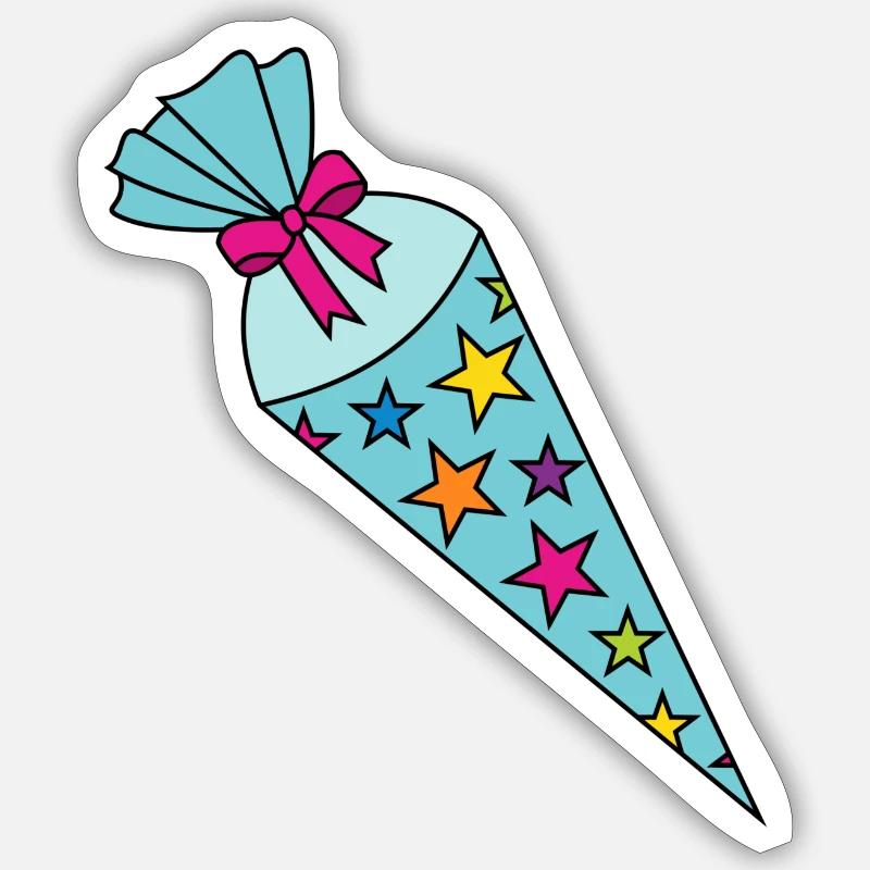 Sugar Cone School Cone - Sticker size S (10 x 10 cm) - white matte
