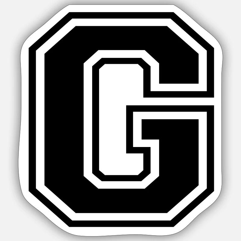 g - Sticker Größe S (10 x 10 cm) - Mattweiß