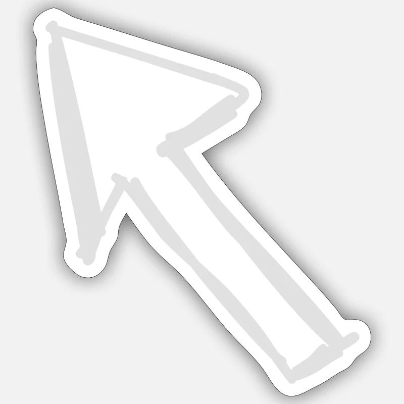 Pointed arrow - Sticker size S (10 x 10 cm) - white matte
