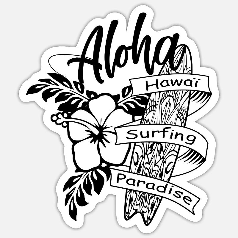 aloha Sticker taille S (10 x 10 cm)