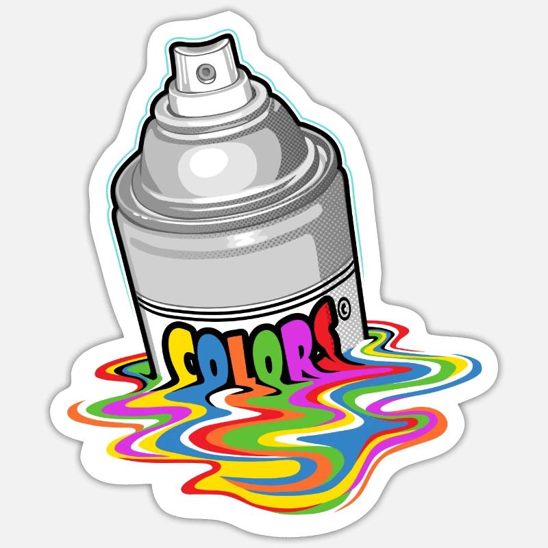 Melting spray - Sticker taille S (10 x 10 cm) - blanc mat