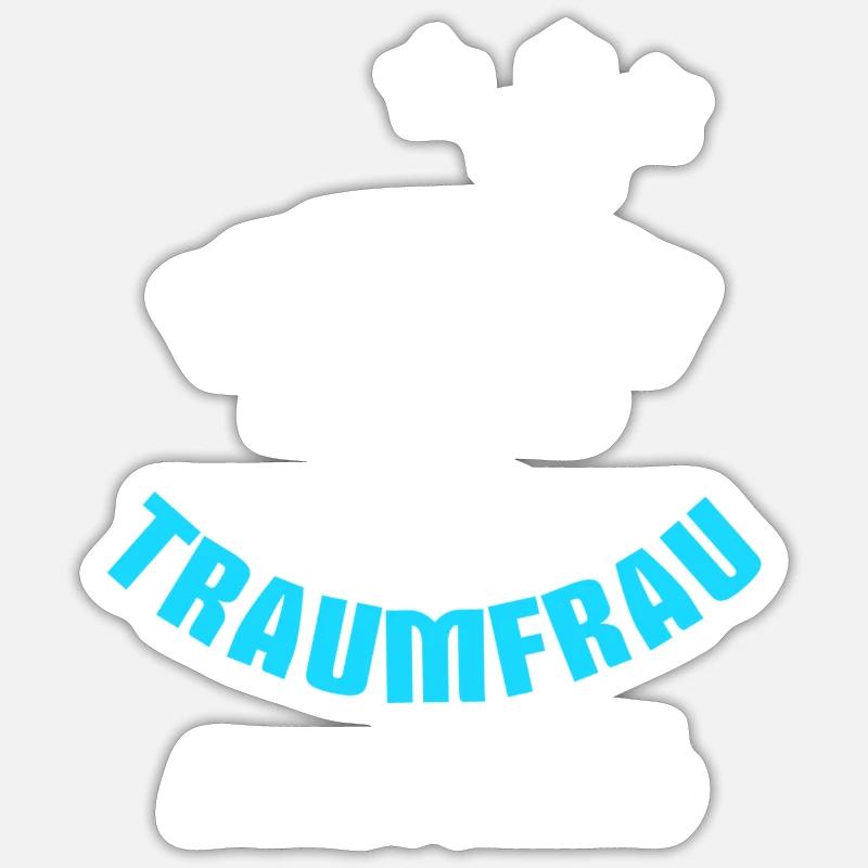 Ich bin eine echte Traumfrau Sticker Größe S (10 x 10 cm)