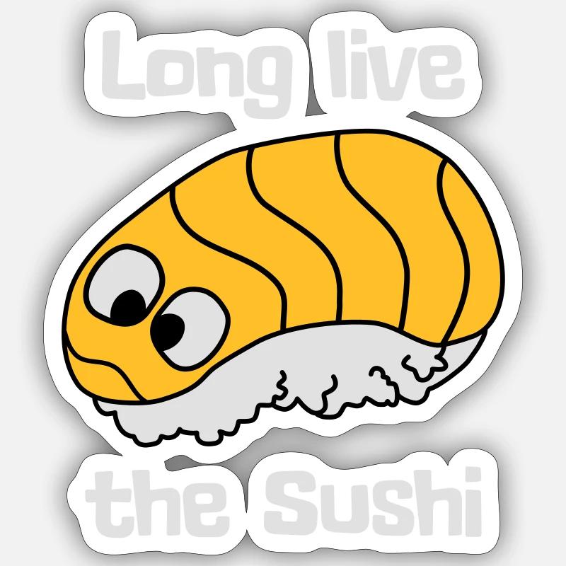 Vive les sushis Sticker taille S (10 x 10 cm)