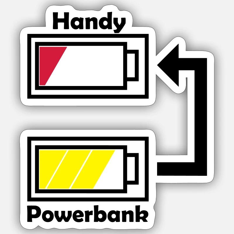 Charging - Sticker size S (10 x 10 cm) - white matte