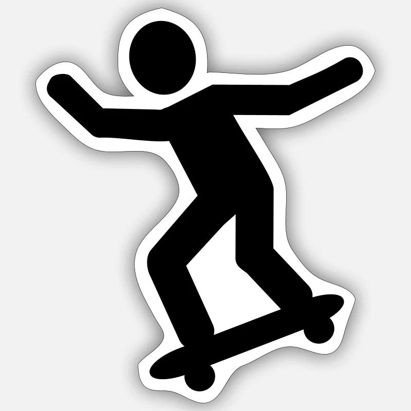 Skateboarder Sticker Größe S (10 x 10 cm)