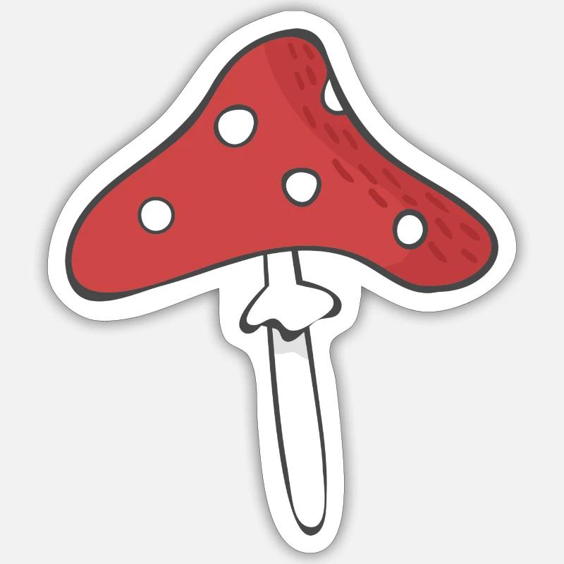 Champignon à mouches Sticker taille S (10 x 10 cm)