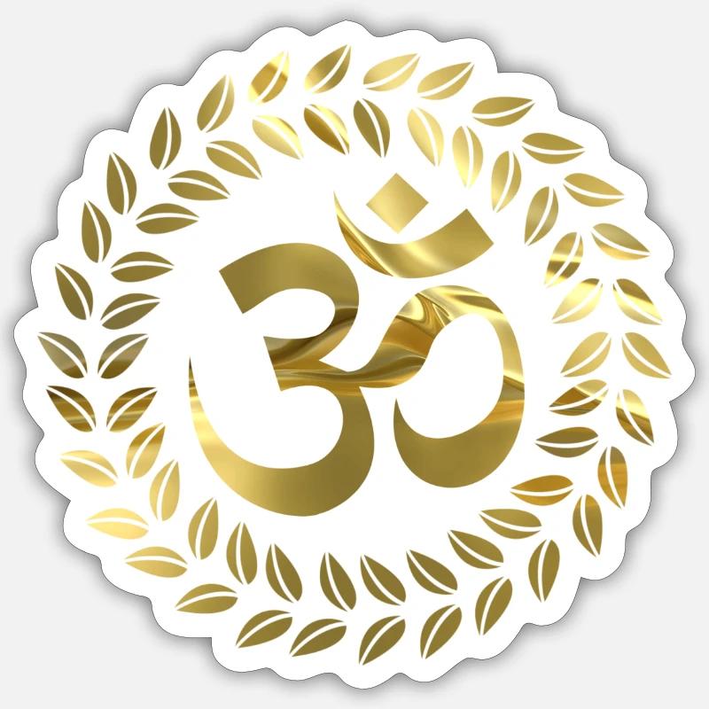 OM - Sticker taille S (10 x 10 cm) - blanc mat