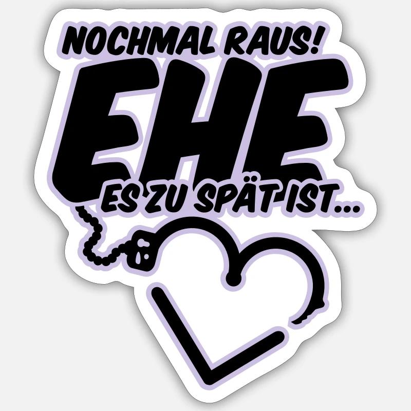 bachelor party wedding shower wedding Sticker size S (10 x 10 cm)