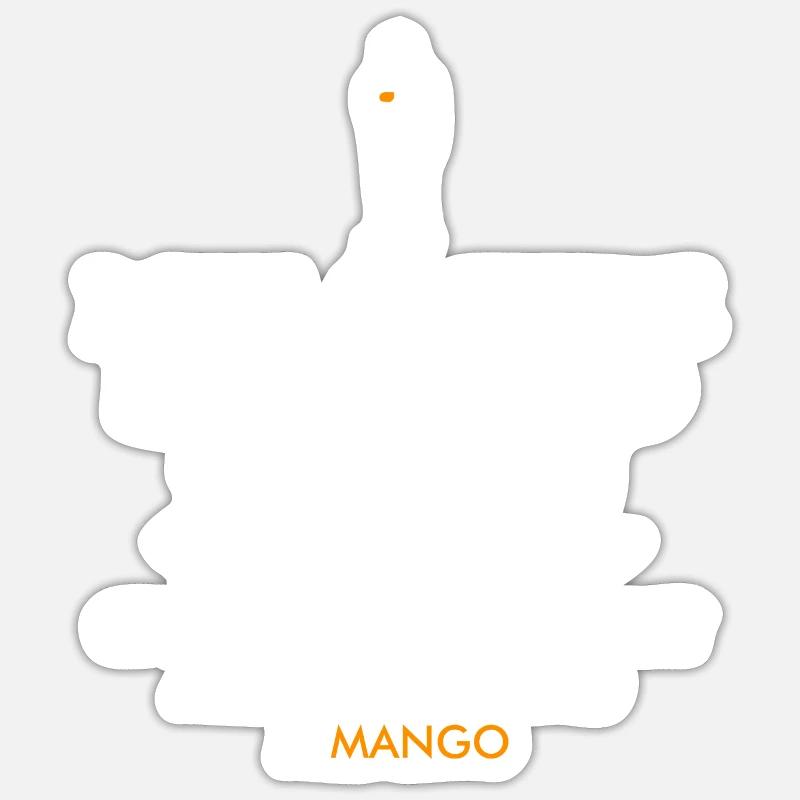 Silhouette Mango Zitat Sticker Größe S (10 x 10 cm)