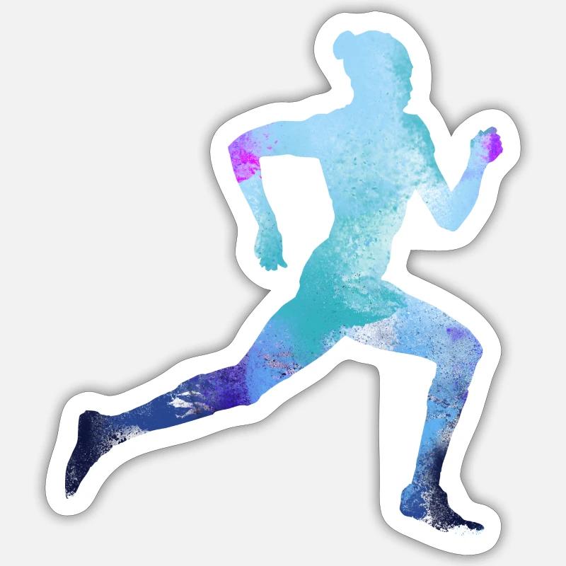 Runner Sprinter Sticker size S (10 x 10 cm)