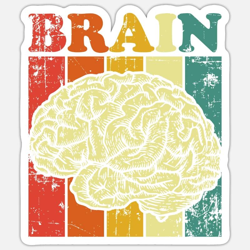 brain Sticker size S (10 x 10 cm)