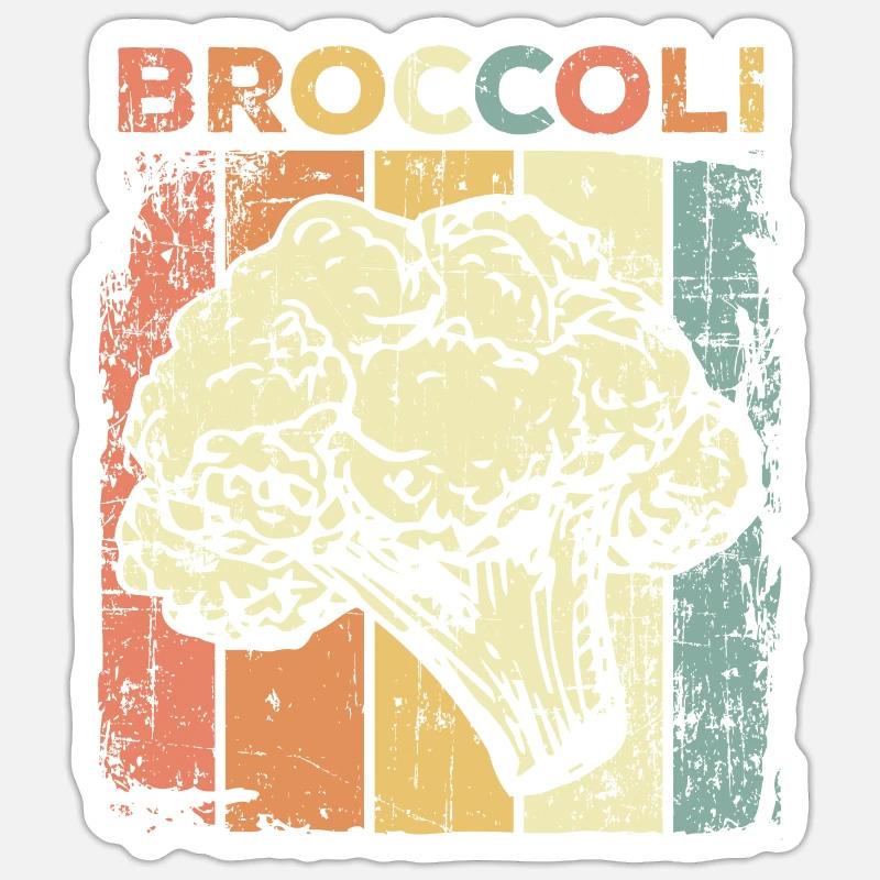 broccoli - Sticker size S (10 x 10 cm) - white matte