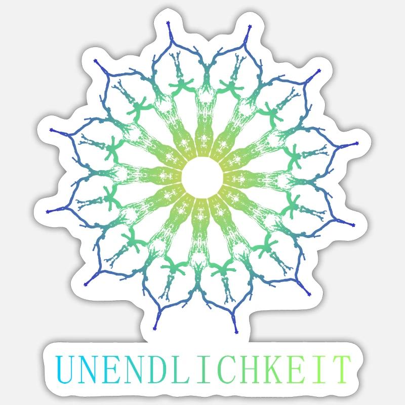 Unendlichkeit - Sticker Größe S (10 x 10 cm) - Mattweiß