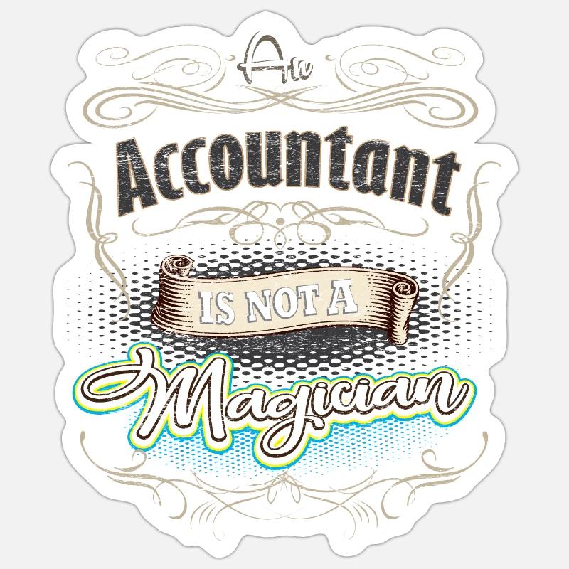 Buchhalter - Sticker Größe S (10 x 10 cm) - Mattweiß