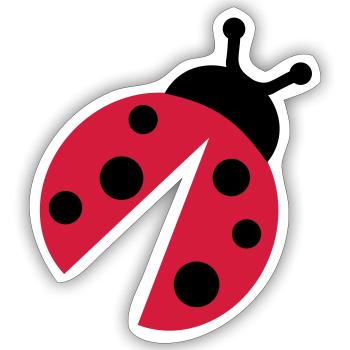 Ladybug - Sticker size S (10 x 10 cm) - white matte - Front