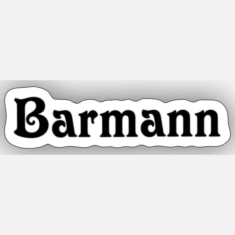 Barman - Alpha. Authentique. Aucun compromis - Sticker taille S (10 x 10 cm) - blanc mat