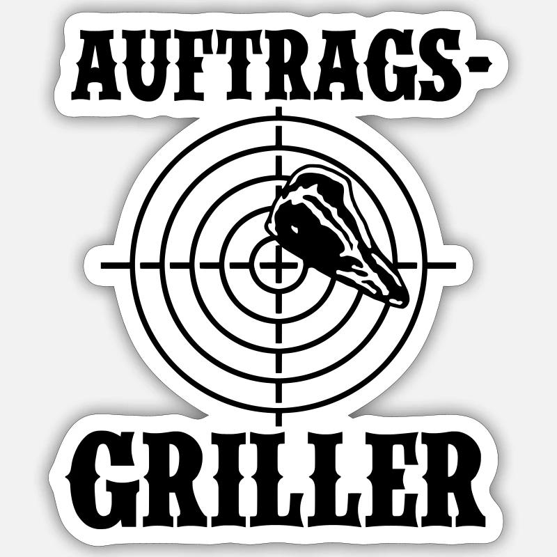Order Griller - Sticker size S (10 x 10 cm) - white matte
