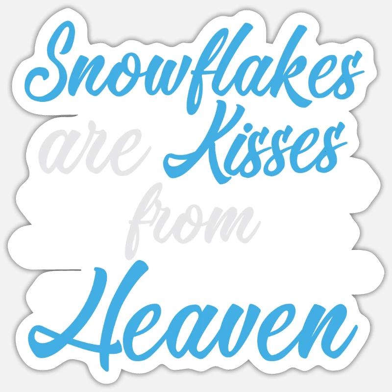 Flocons de neige - Sticker taille S (10 x 10 cm) - blanc mat
